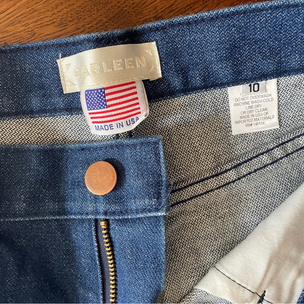 Carleen Nellie wide leg deep blue jeans - 10 (see measurements)